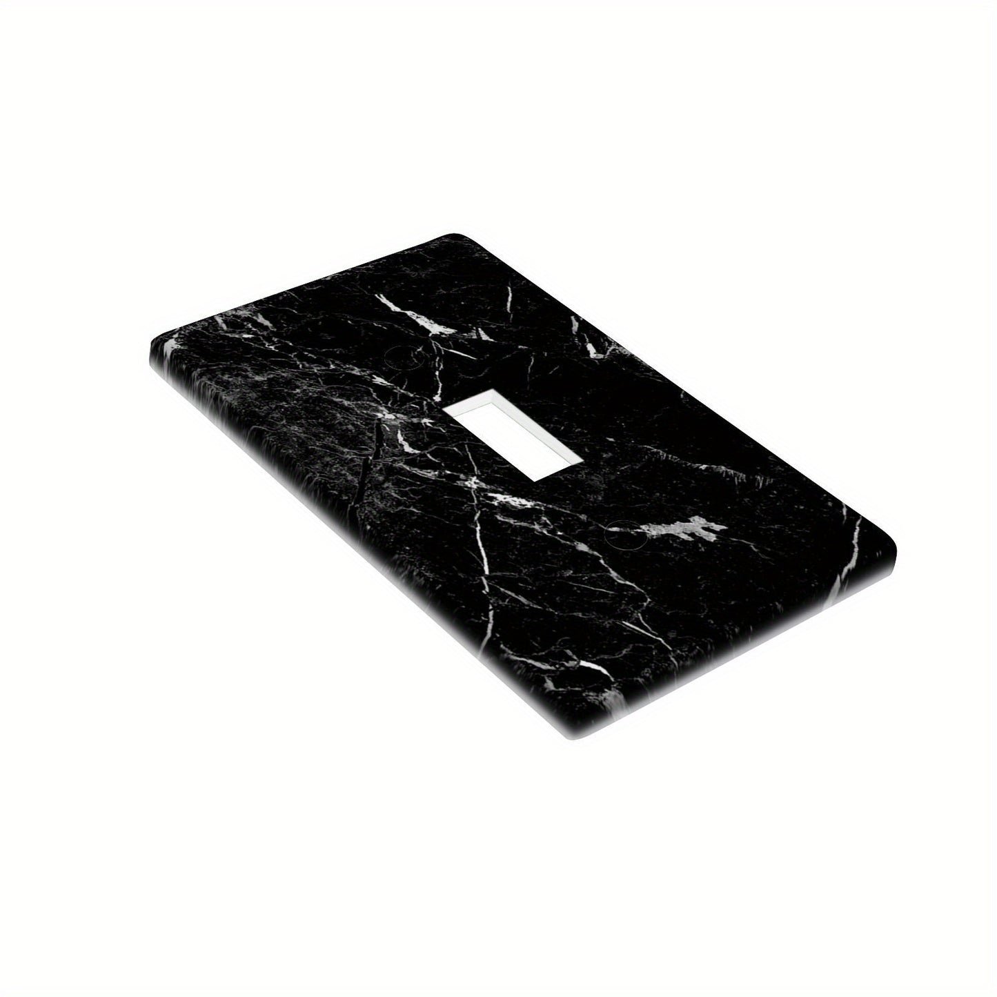 Marble light switch cover available for single or double rocker switches, made of durable polycarbonate material, perfect for decorating household sockets and switch boards in the black market.