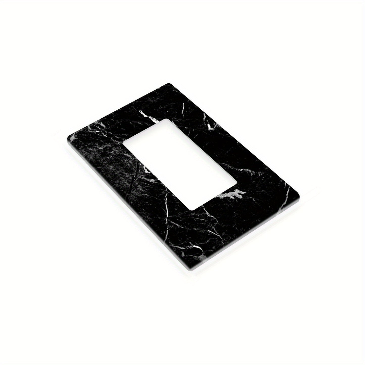 Marble light switch cover available for single or double rocker switches, made of durable polycarbonate material, perfect for decorating household sockets and switch boards in the black market.