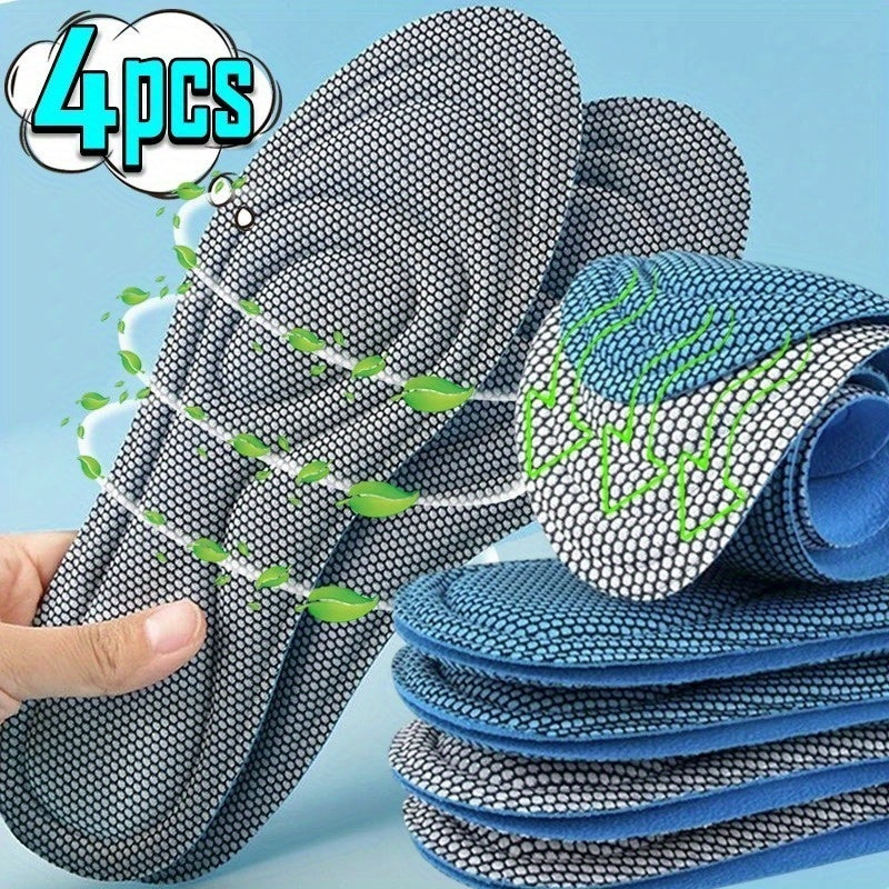 Unisex Memory Foam Insoles for Athletic Running with Targeted Foot Support, Solid Comfort Pads, Unscented.