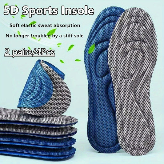 Unisex memory foam insoles with targeted feet support for men and women.