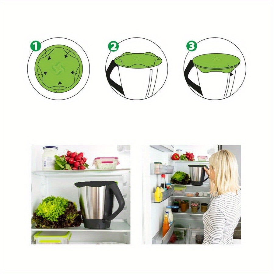 Premium Silicone Sealing Cover - Compatible with Meishanpin Thermomix TM31, TM5, TM6 - FDA Approved, Long-lasting, featuring Black Lid & Clear Digital Display - Perfect for Meal Preparation in the Kitchen