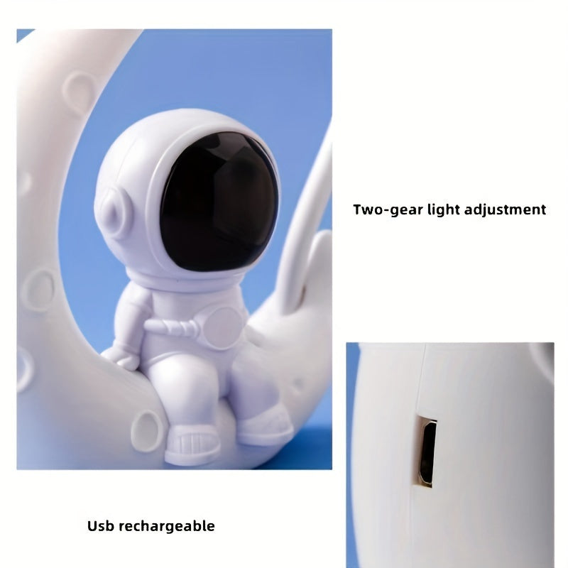 Creative Moon Astronaut Nightlight, a LED Desk Lamp for Bedroom Decor and Christmas Gift