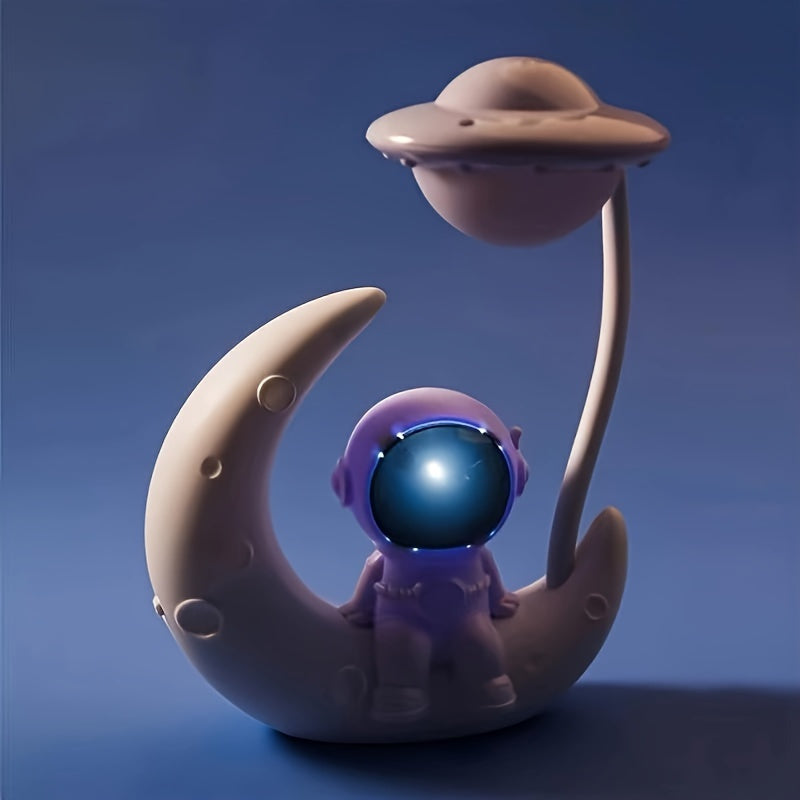 Creative Moon Astronaut Nightlight, a LED Desk Lamp for Bedroom Decor and Christmas Gift