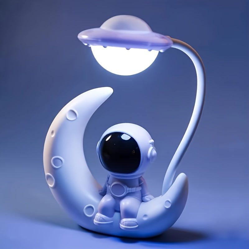 Creative Moon Astronaut Nightlight, a LED Desk Lamp for Bedroom Decor and Christmas Gift