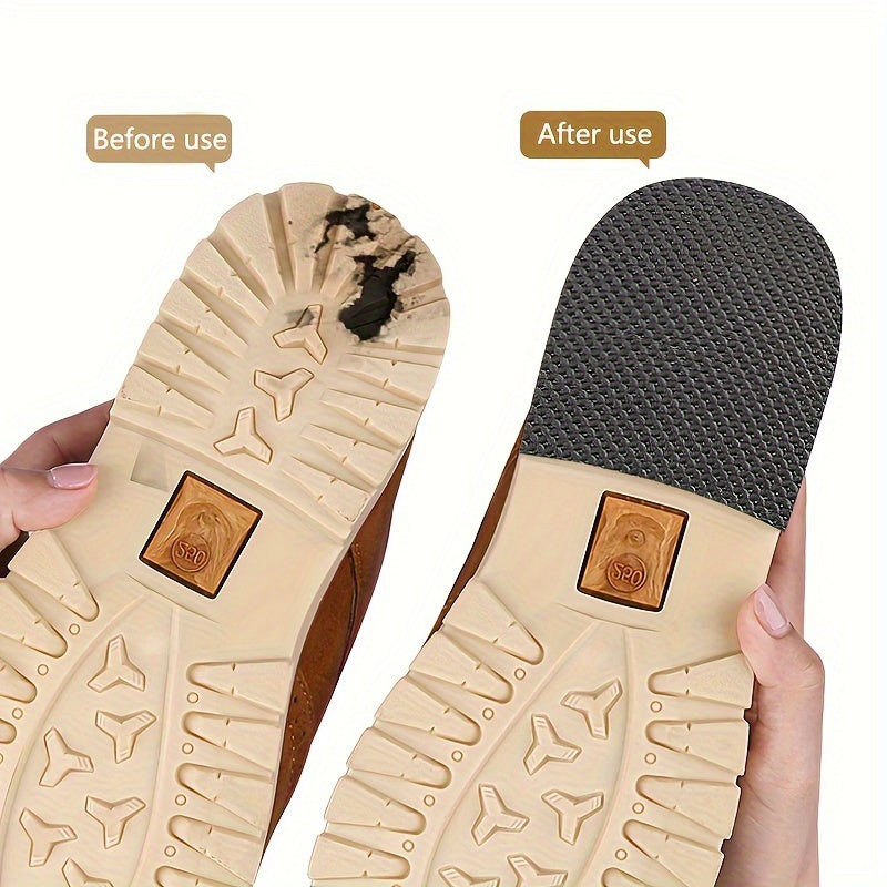 Self-adhesive shoe pads for high heels, sports shoes, and sandals. These ultra-durable pads are anti-slip and wear-resistant, providing protection for your shoes' soles. Easily repair shoe holes and protect your outsoles with this convenient sticker.