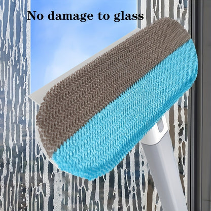 Versatile Window Cleaning Brush with Removable Screen - No Electricity Required, Perfect for Residential and Business Applications