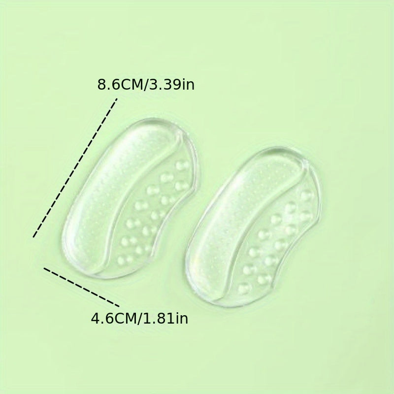 1 Pair of Super Soft Silicone Heel Stickers for Women's High Heels, Anti-wear, Anti-drop, and Size-changing.