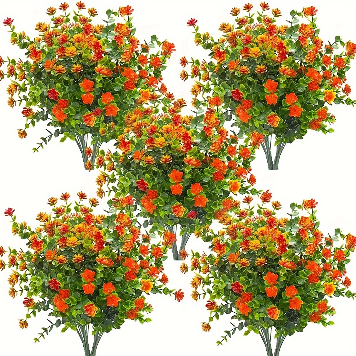 UV resistant artificial vine flowers in 8 bundles, suitable for both indoor and outdoor use in various settings such as homes, offices, weddings, and reunions.