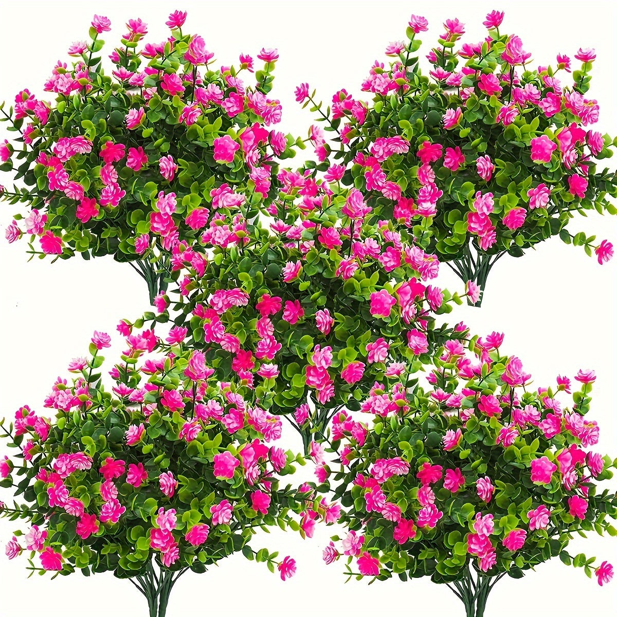 UV resistant artificial vine flowers in 8 bundles, suitable for both indoor and outdoor use in various settings such as homes, offices, weddings, and reunions.