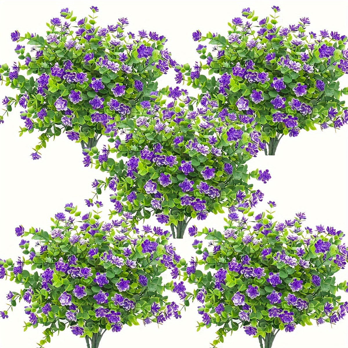 UV resistant artificial vine flowers in 8 bundles, suitable for both indoor and outdoor use in various settings such as homes, offices, weddings, and reunions.