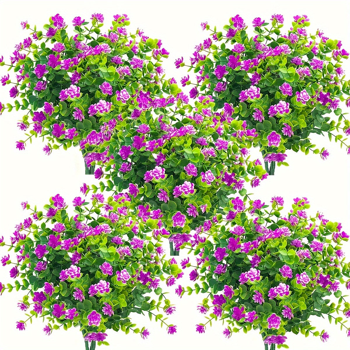 UV resistant artificial vine flowers in 8 bundles, suitable for both indoor and outdoor use in various settings such as homes, offices, weddings, and reunions.