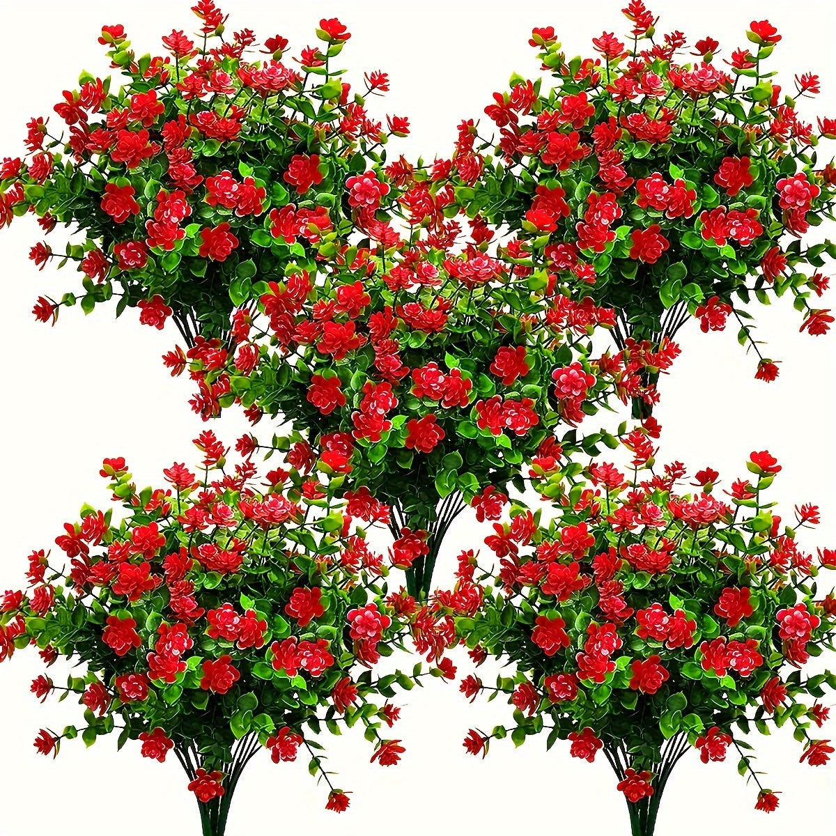 UV resistant artificial vine flowers in 8 bundles, suitable for both indoor and outdoor use in various settings such as homes, offices, weddings, and reunions.