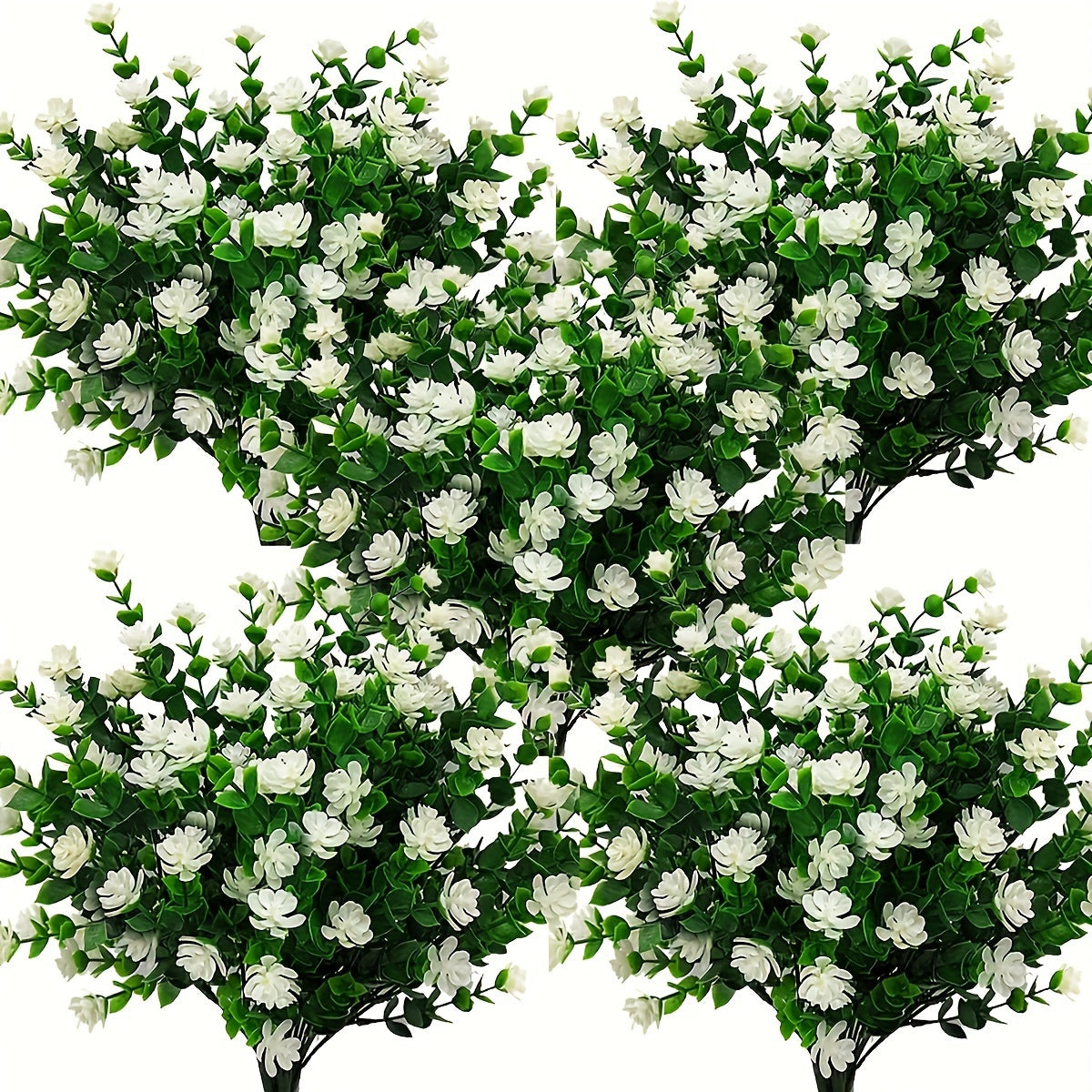 UV resistant artificial vine flowers in 8 bundles, suitable for both indoor and outdoor use in various settings such as homes, offices, weddings, and reunions.