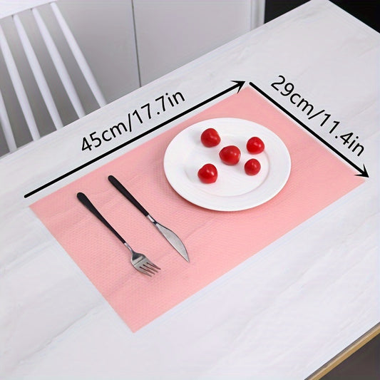 4-pc Oil & Stain-proof Refrigerator Mat, Cabinet Drawer Mat, Washable Placemat, Insulation Coaster