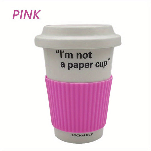 Silicone Coffee Cup Sleeve featuring Non-Slip, Heat Insulation, and Reusable Design in Random Color - suitable for Most Coffee and Tea Cups. Provides Stylish and Comfortable Grip.