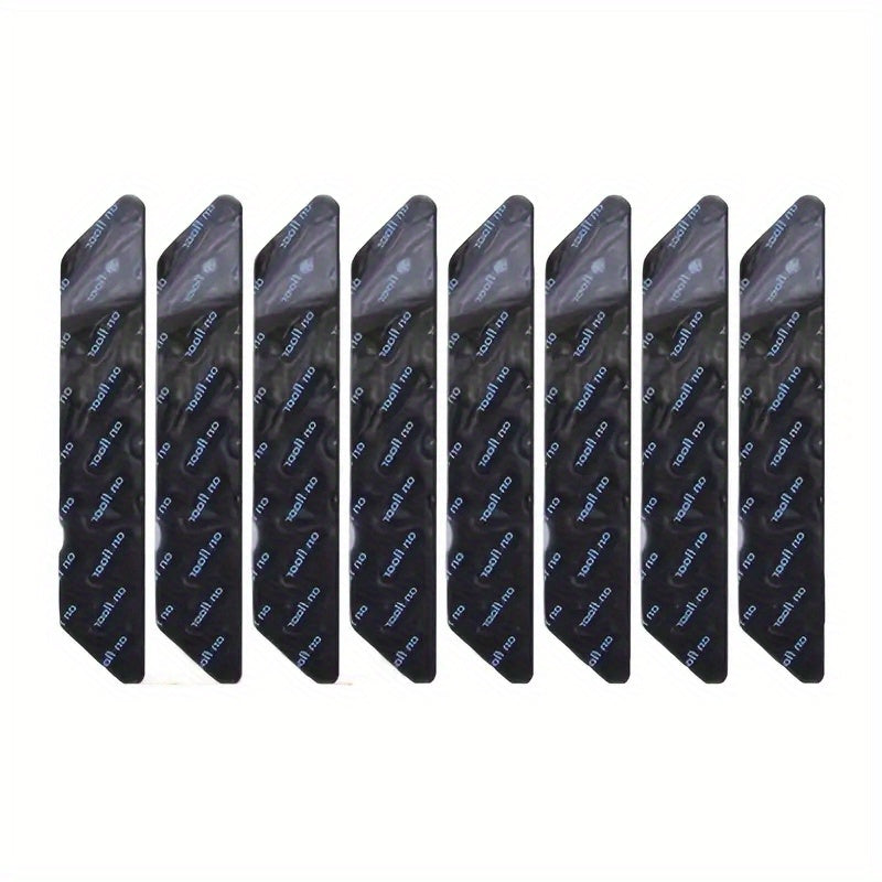 Prevent rugs from slipping and sliding with our GripMax Non-Slip Rug Grippers! This pack includes 16 pieces, perfect for securing the edges of your carpets in the living room, bedroom, bathroom, or any indoor space. Made of durable black plastic, these