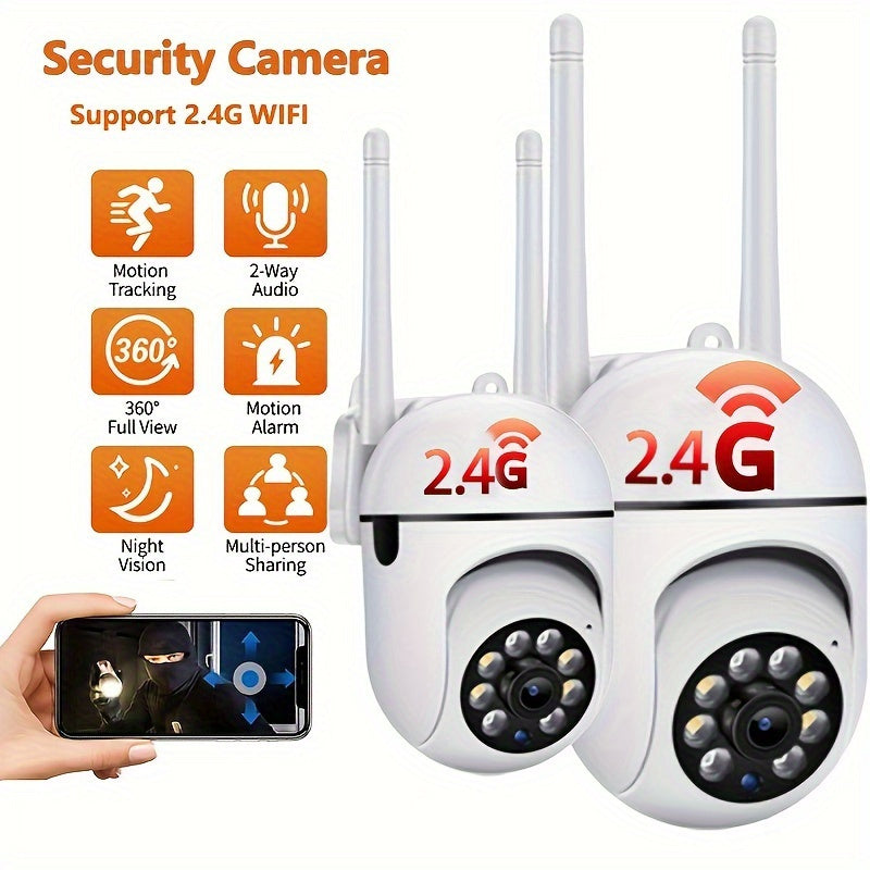 Enhance your surveillance with the 1pc 1080P HD Smart Security Camera. This 360° Panoramic Wireless CCTV features Motion Tracking, Two-Way Audio, Full Color Night Vision, and can be powered by USB. It is Wi-Fi Enabled and Compatible with Smartphones for