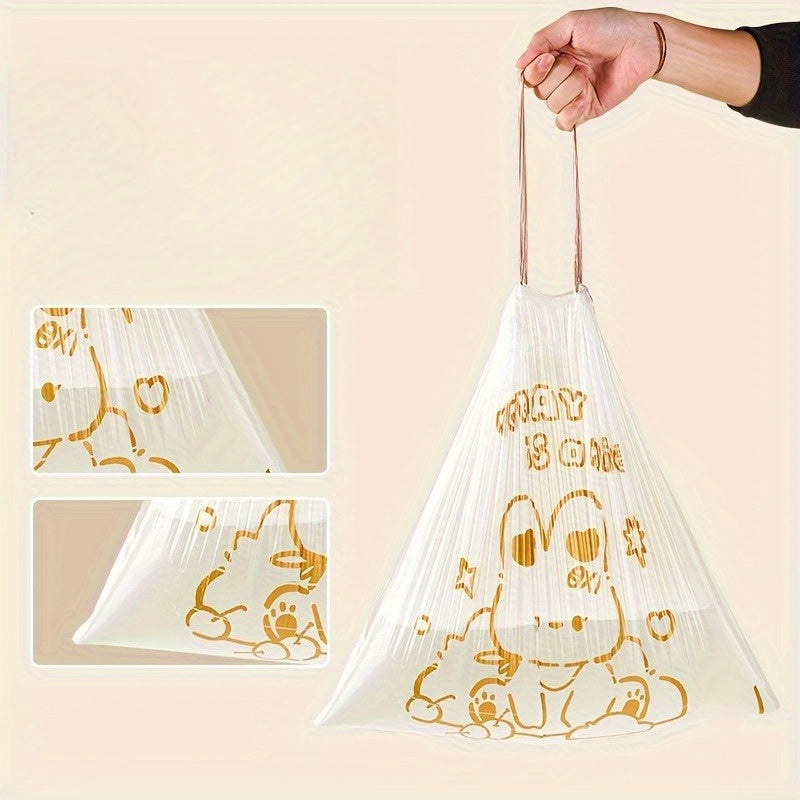 Get 3 adorable printed drawstring trash bags for your living room, office, or any other space. These multipurpose disposable garbage bags come with an automatic closure for convenience. Keep your home and office clean with these foldable waste bags