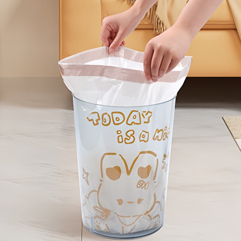 Get 3 adorable printed drawstring trash bags for your living room, office, or any other space. These multipurpose disposable garbage bags come with an automatic closure for convenience. Keep your home and office clean with these foldable waste bags