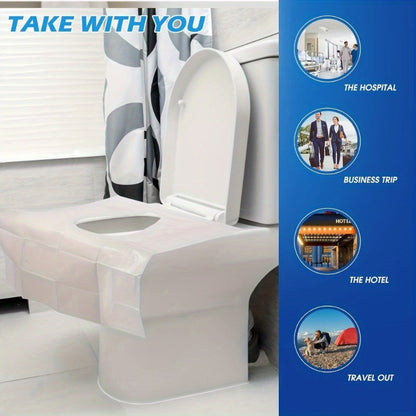 Pack of 30/50/100 Toilet Seat Covers for Adults, ideal for Public Restrooms, Airplane, Camping