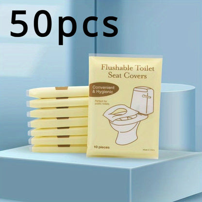 Pack of 30/50/100 Toilet Seat Covers for Adults, ideal for Public Restrooms, Airplane, Camping