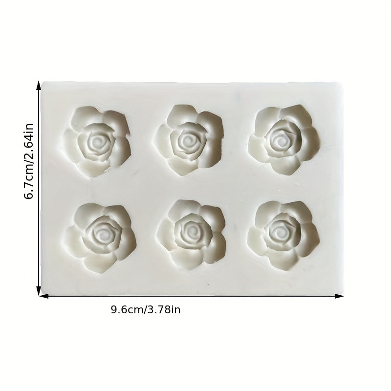 Rose Plum Silicone Chocolate Mold - 3D Flower Candy Fondant DIY Cake Decorating Tool, Baking Kitchen Gadgets and Accessories