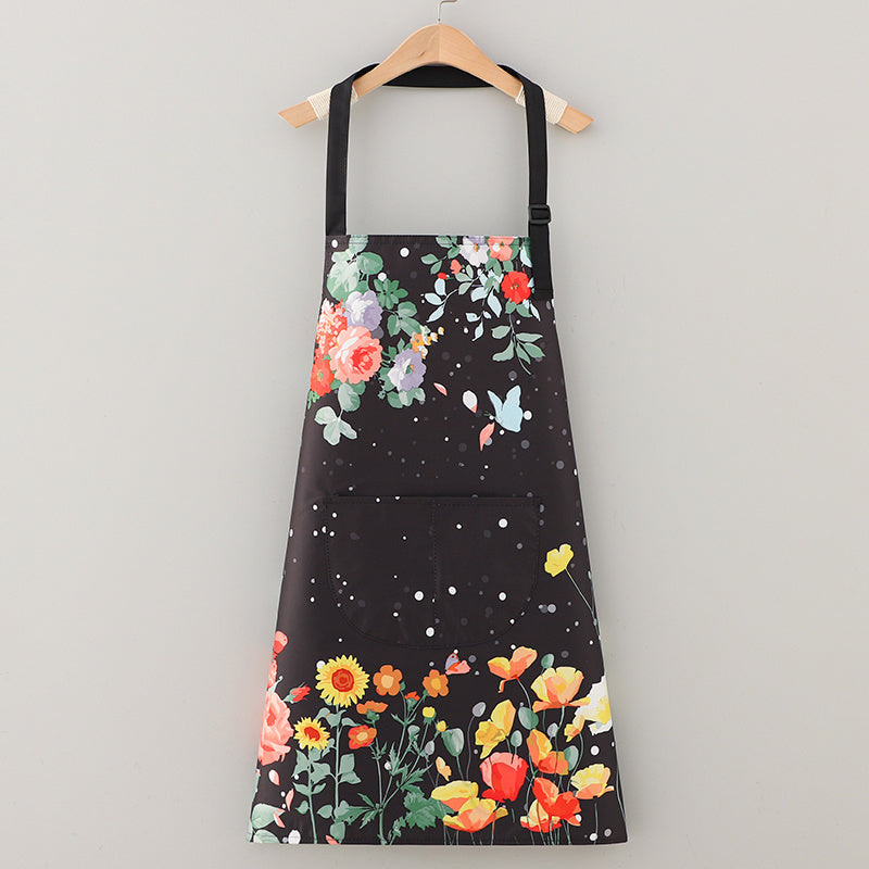 Stylish Butterfly Design Apron made of Polyester - Resistant to Oil and Water, Perfect for Cooking and Gardening