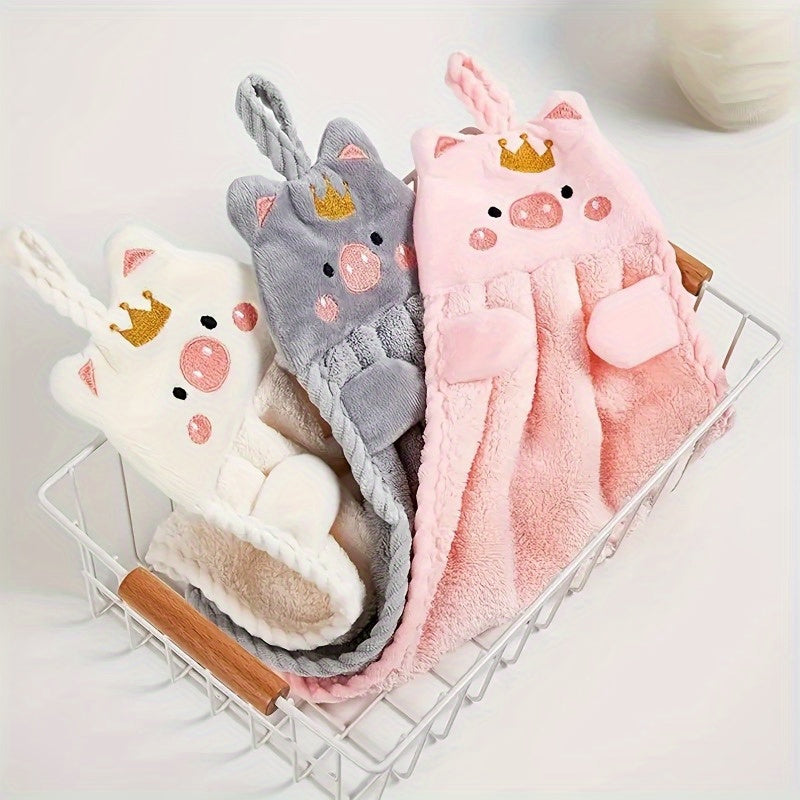 Fast-drying pig hand towels ideal for bathroom and bedroom.