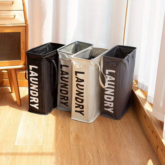 Canvas laundry basket with a capacity of 38 liters, designed for convenience with a foldable and portable feature. This casual style basket has a rectangle shape and no lining. It is suitable for various room types and comes with multiple components.