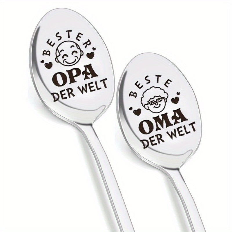 Engraved Stainless Steel Tea Spoons: Ideal Birthday Gift for Moms and Dads - Featuring 'Best Parents' Design