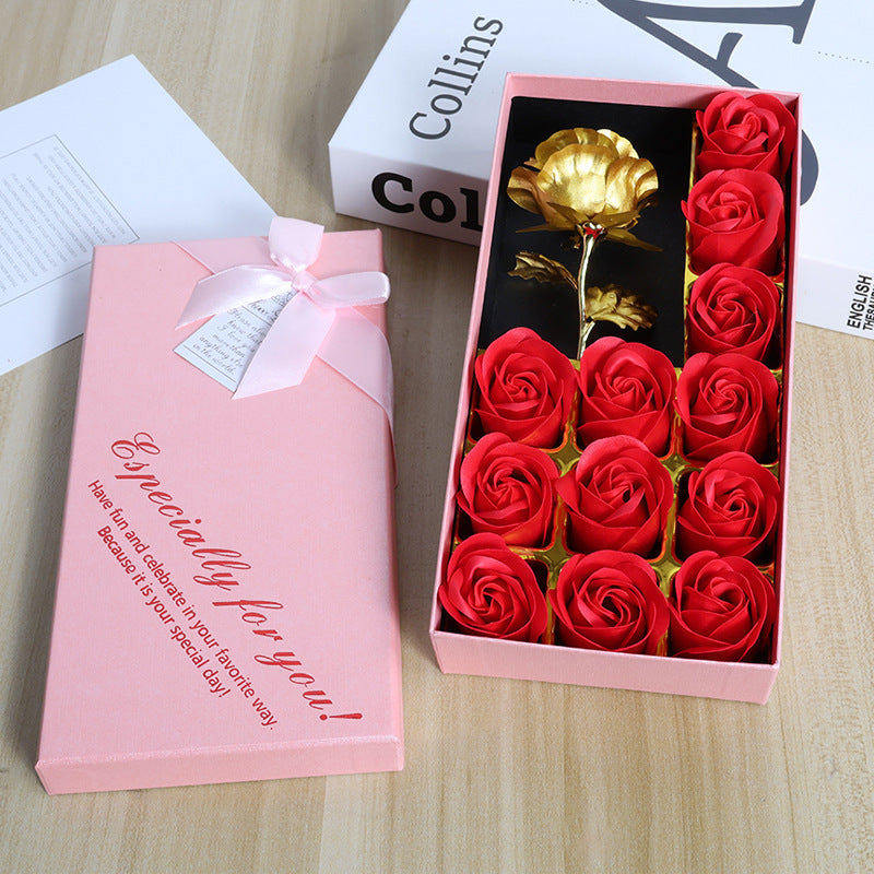 12pcs Soap Rose Gift Box, ideal for birthdays and creative activities