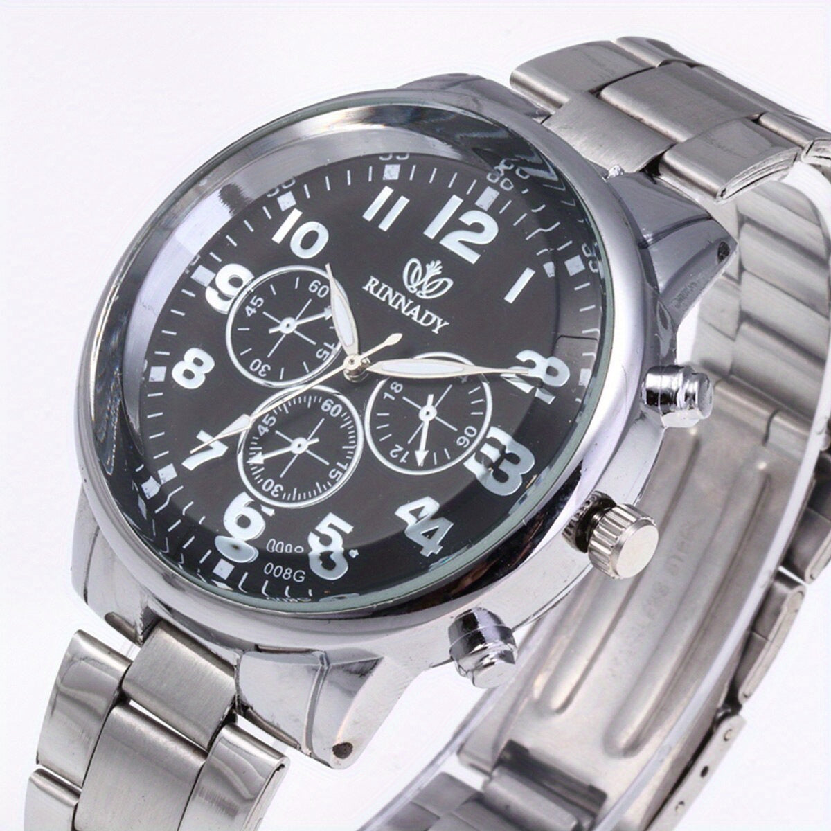 Set of 2 Timeless Stainless Steel Quartz Watches Perfect for Couples