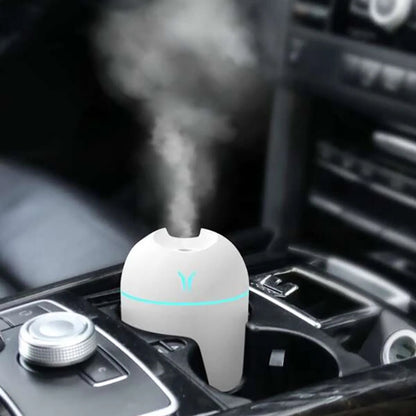 USB Mini Air Humidifier: Aroma Diffuser for Home & Car - Silent Mist Maker with LED Light.