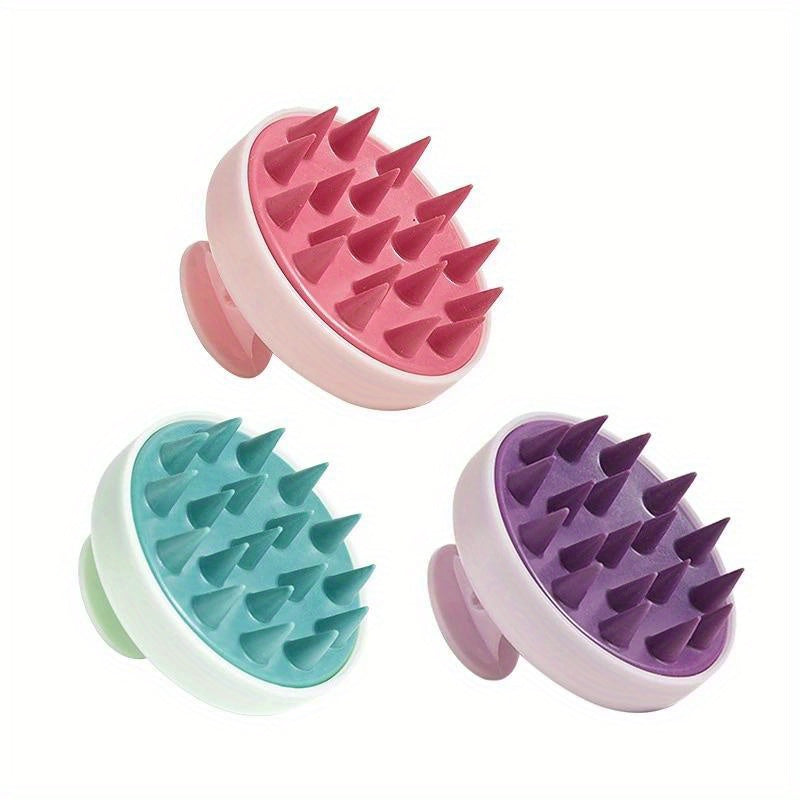 Silicone shampoo brush: Scalp and body massager, hair washing comb, shower and bath brush. No battery or fragrance.