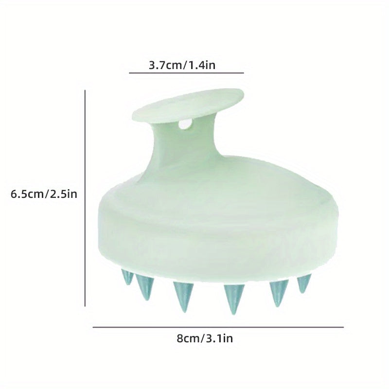 Silicone shampoo brush: Scalp and body massager, hair washing comb, shower and bath brush. No battery or fragrance.