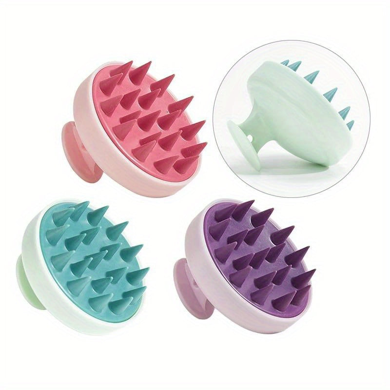 Silicone shampoo brush: Scalp and body massager, hair washing comb, shower and bath brush. No battery or fragrance.