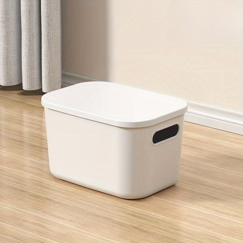 Multi-functional White Storage Box with Lid - Convenient Plastic Container for Clothing, Toys, Reading Materials & Snacks - Ideal for Keeping Desktops and Cars Tidy - Great Holiday Present for Christmas or Halloween, Stylish Organizational Box