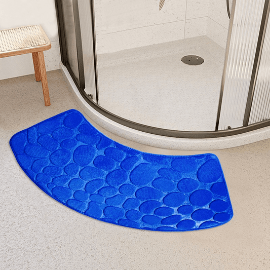 Pebble Bath Mat: Soft, Quick-Dry, Non-Slip, Absorbent Shower Rug made of Polyester for Home Decor