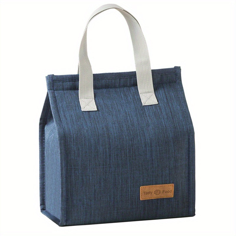 Insulated Tote Lunch Bag made of Oxford Cloth with Handle, Large Capacity Thermal Bento Box Carrier, Hand Washable