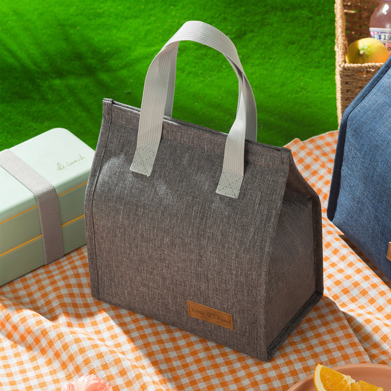 Insulated Tote Lunch Bag made of Oxford Cloth with Handle, Large Capacity Thermal Bento Box Carrier, Hand Washable