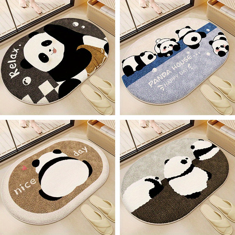 Add a touch of festivity to your bathroom with our adorable Cartoon Panda Bathroom Mat! This soft, absorbent, and hand-washable mat is the perfect addition to your home decor.