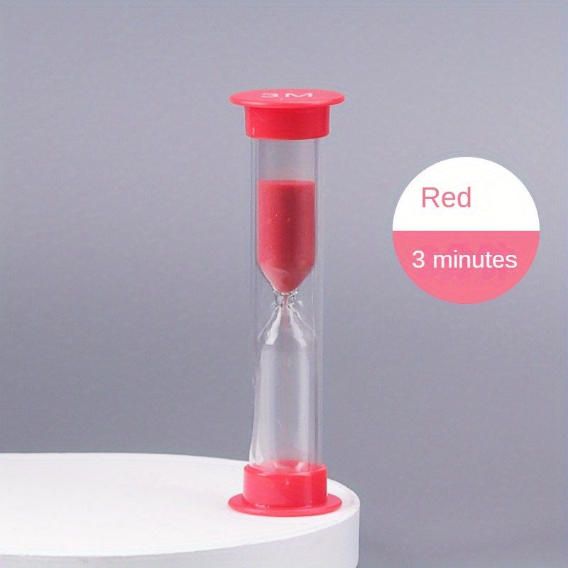 Colorful set of 1 plastic sand timers for students, ideal gift and pool accessory. Available in 3, 5, and 10-minute intervals.