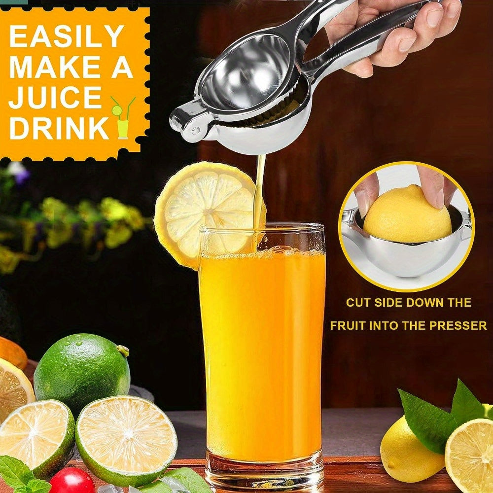 Large Heavy Duty Premium Lemon Squeezer, Stainless Steel Handheld Juicer for Citrus, Manual Hand Press Lime Juicer, Bar Tool for Fresh Citrus Juice