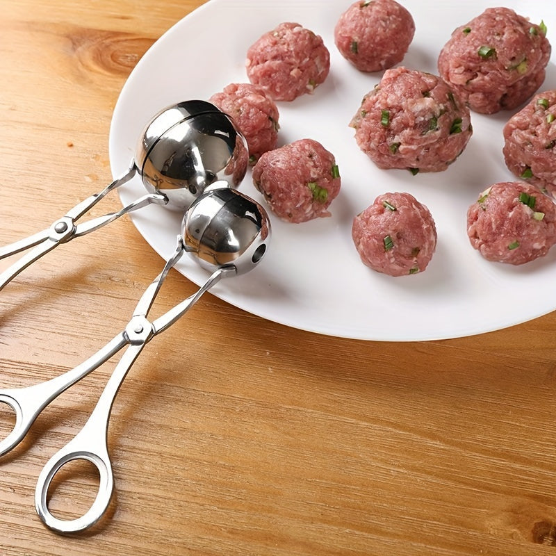 Durable Stainless Steel Meatball Maker - Simplify Your Cooking with this Handy Kitchen Tool, Great for Uniformly Shaped Meatballs at Home or in a Restaurant