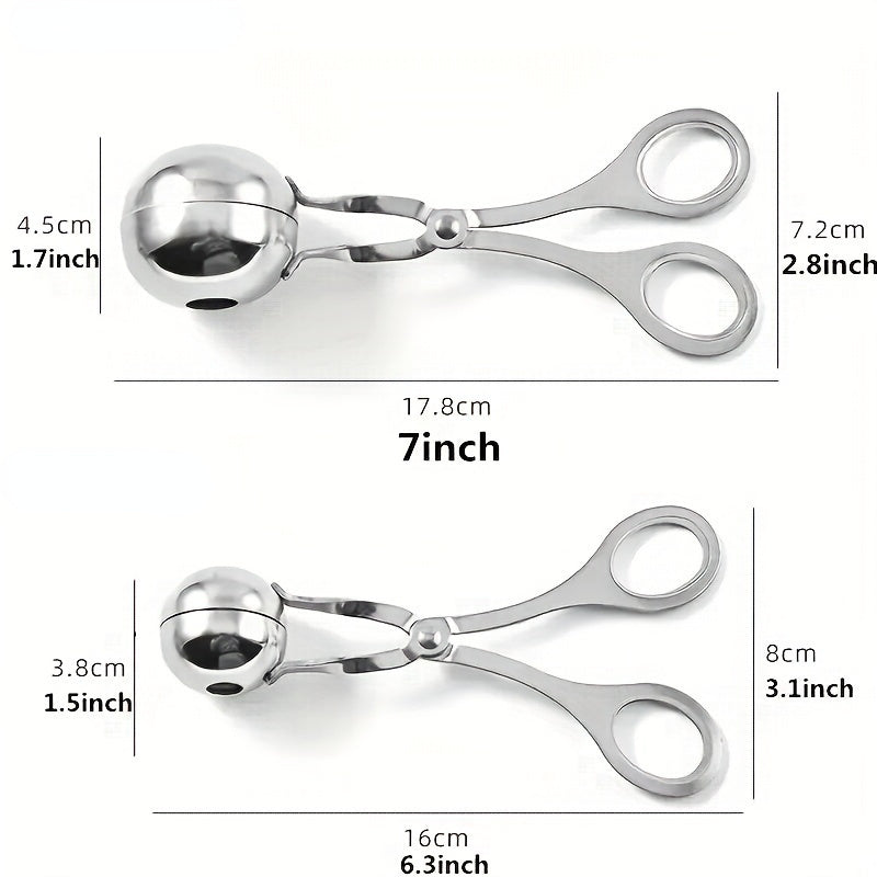 Durable Stainless Steel Meatball Maker - Simplify Your Cooking with this Handy Kitchen Tool, Great for Uniformly Shaped Meatballs at Home or in a Restaurant