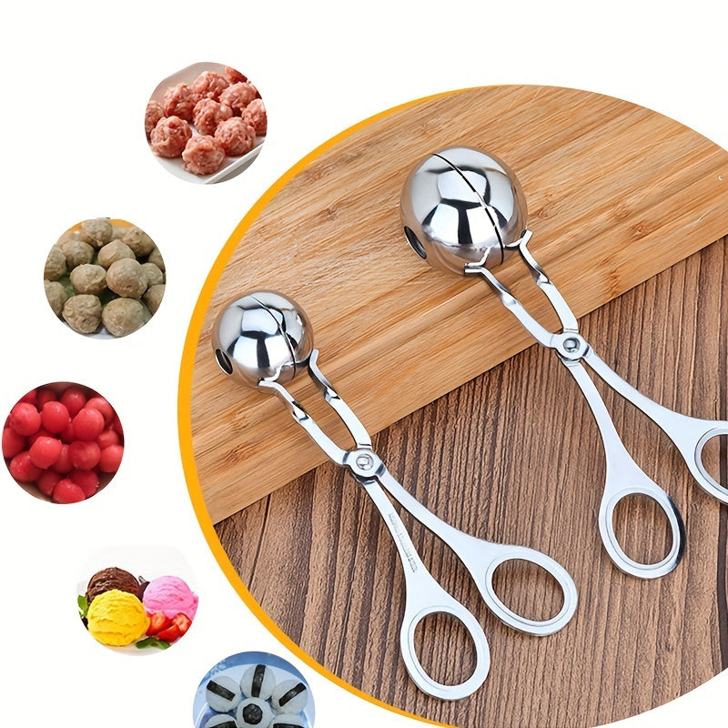 Durable Stainless Steel Meatball Maker - Simplify Your Cooking with this Handy Kitchen Tool, Great for Uniformly Shaped Meatballs at Home or in a Restaurant