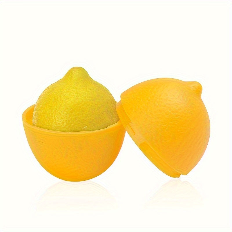 Keep your food fresh with this stylish lemon-shaped preservation box. Perfect for restaurants or homes, this set includes a plastic sealing box for preserving fruits and other foods. The convenient lemon cut storage design is ideal for kitchen and