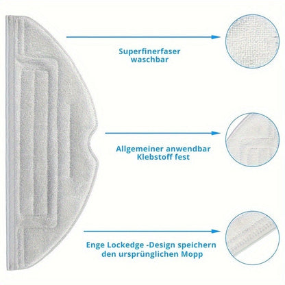 Set of 8 Microfiber Mop Pads for Roborock S8/S7 Series - Fits S8+, S7 MaxV, S7 Pro Ultra & Other Models - High-Quality Vacuum Attachments