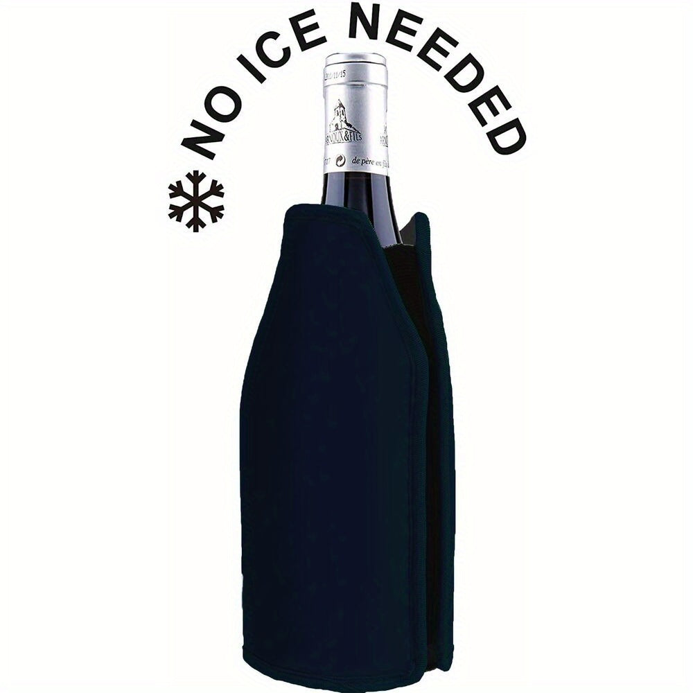 Durable, leak-proof wine bottle cooler: No ice required, easy slip-on design.