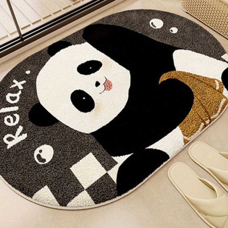 Add a touch of festivity to your bathroom with our adorable Cartoon Panda Bathroom Mat! This soft, absorbent, and hand-washable mat is the perfect addition to your home decor.